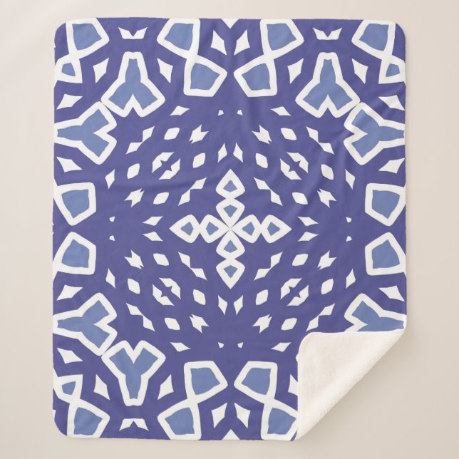 Manta Sherpa Antique portuguese azulejo ceramic. Original desig (Anverso)