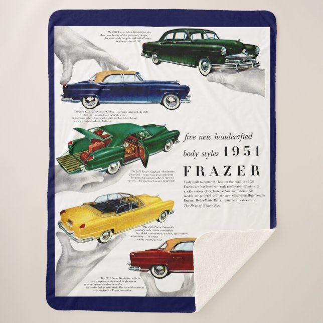 Manta Sherpa Anuncio de automóviles de Frazer de 1951 (Anverso)