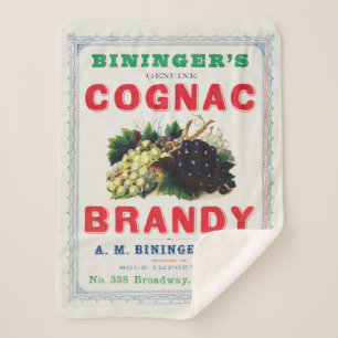 Manta Sherpa Anuncio de época para Cognac Brandy de Bininger.