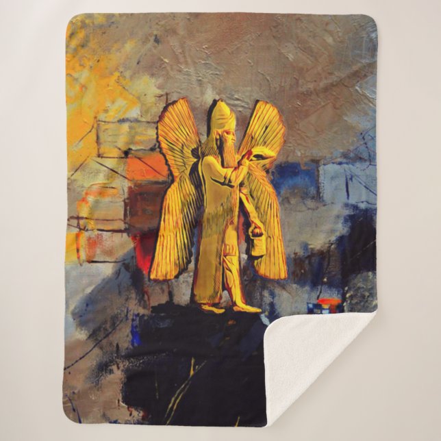 Manta Sherpa Anunnaki Sherpa Blanket (Anverso)