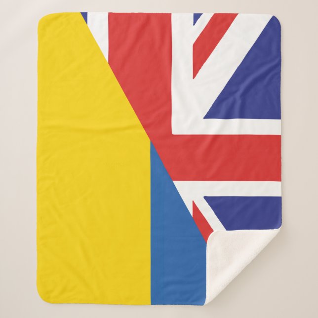 Manta Sherpa Apoyo británico hacia el Sherpa Blanket de Ucrania (Anverso)