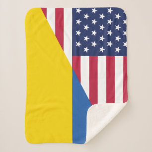 Manta Sherpa Apoyo norteamericano hacia Ucrania Sherpa Blanket