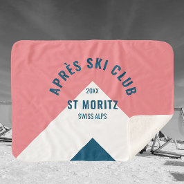 Manta Sherpa Après Ski Club Invierno Retro de la Marina Rosa