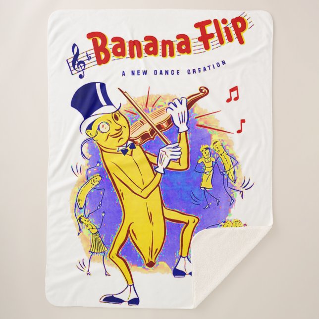 Manta Sherpa aproximadamente 1950 Banana Flip sheet music print (Anverso)