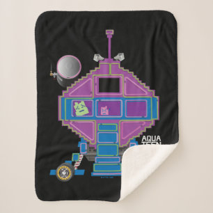Manta Sherpa Aqua Adolescente fuerza de hambre auto Mooninites