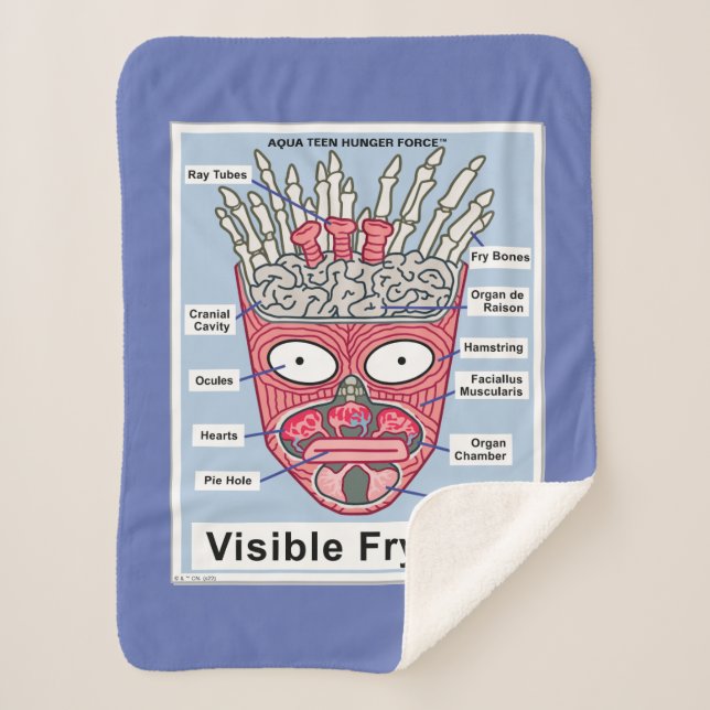 Manta Sherpa Aqua Teen Hunger Force Visible Frylock Poster (Anverso)