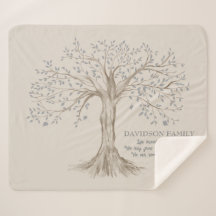 Árbol familiar con cita personalizada Tan