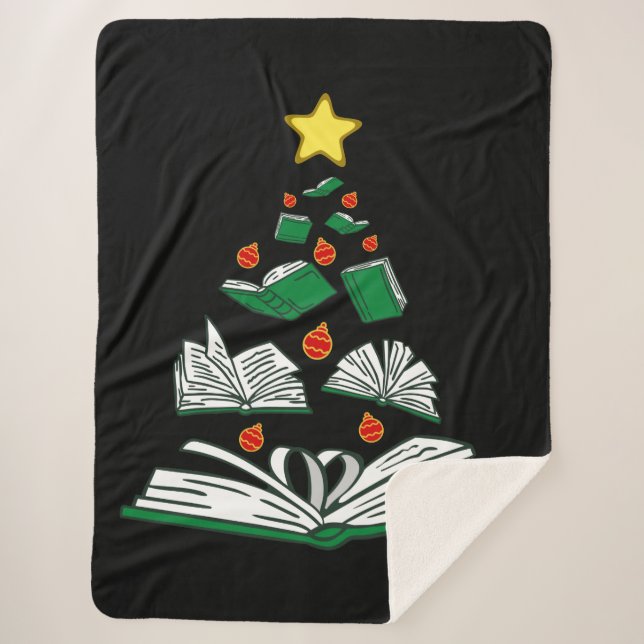 Manta Sherpa Árbol navideño florín III (Anverso)