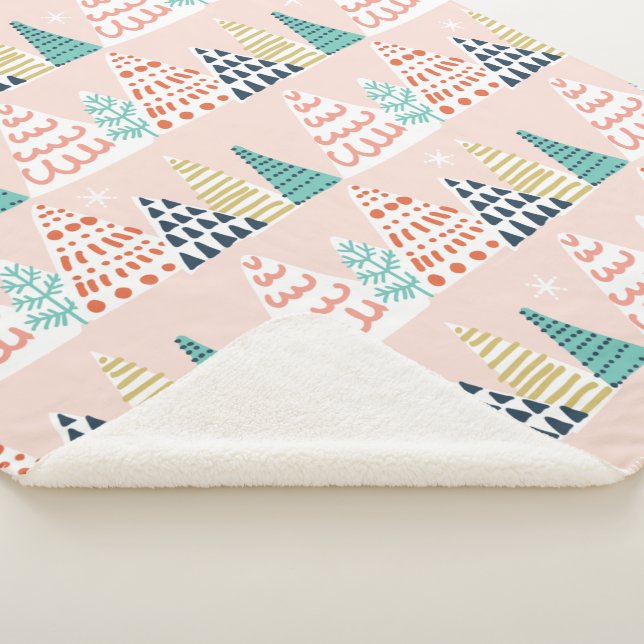 Manta Sherpa Árboles de Navidad extravagantes (3/4)