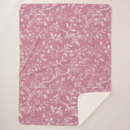 Manta Sherpa Arboreto rosa Sherpa Blanket