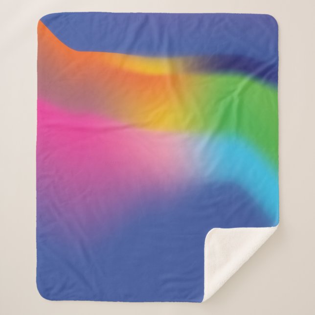 Manta Sherpa Arcoiris (Anverso)