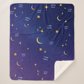 Manta Sherpa Armenian Night Sky Sweet Dreams Sherpa Blanket 