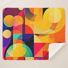 Manta Sherpa Armonía geométrica vibrante