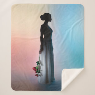 Manta Sherpa Art fashion studio photo of beautiful elegant woma