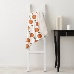 Manta Sherpa Art Nouveau Mackintosh Franjas de Rosas Naranja