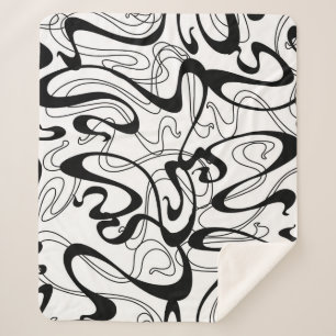 Manta Sherpa Art Nouveau seamless pattern. Curl texture in vint