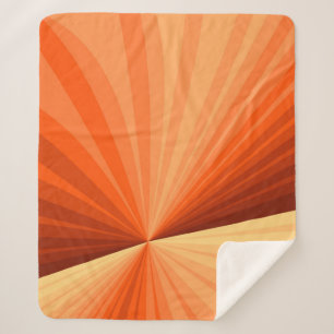 Manta Sherpa Arte abstracto moderno naranja rojo vainilla fract