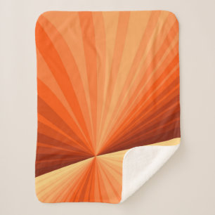 Manta Sherpa Arte abstracto moderno naranja rojo vainilla fract