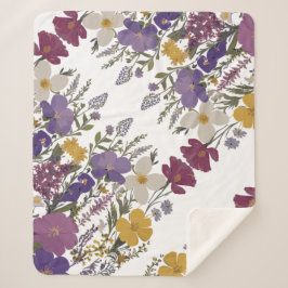 Manta Sherpa Arte botánico