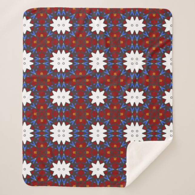 Manta Sherpa Arte calidoscopio del volumen cuatro trece (Anverso)