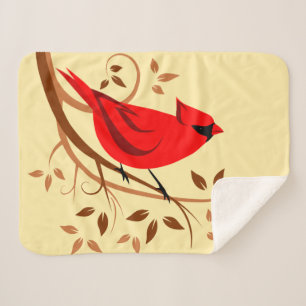 Manta Sherpa Arte Cardinal Rojo