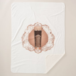 Manta Sherpa Arte de arte de IA para café cream