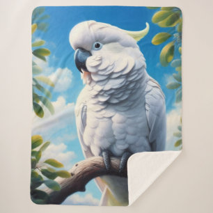 Manta Sherpa Arte de Cockatoo