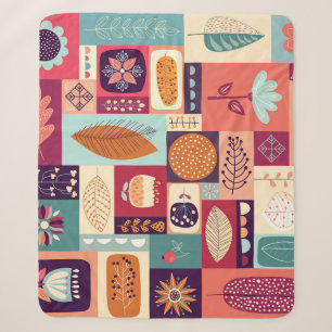 Manta Sherpa Arte de fondo vintage decorativo otoñal
