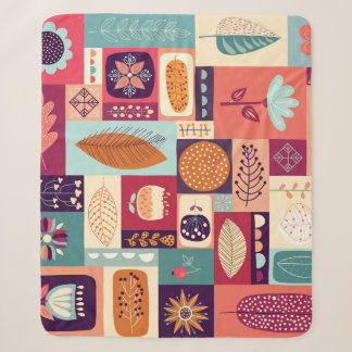 Manta Sherpa Arte de fondo vintage decorativo otoñal