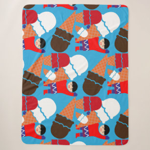 Manta Sherpa Arte De Helado Retro Vintage