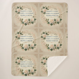 Manta Sherpa Arte de IA Bendito Por Siempre