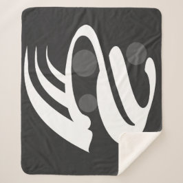 Manta Sherpa arte de línea geométrica abstracta