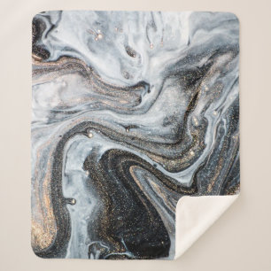 Manta Sherpa Arte de lujo de estilo oriental. Giro dorado, arti