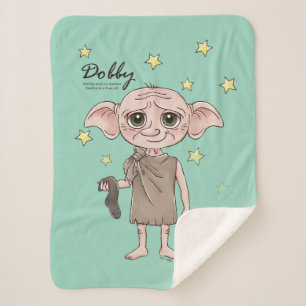 Manta Sherpa Arte de personaje de Dobby en acuarela