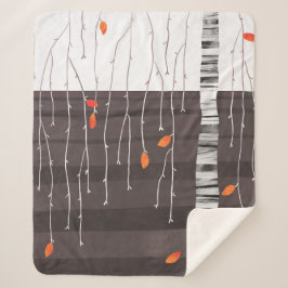 Manta Sherpa Arte del árbol del paisaje invernal