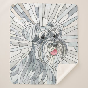 Manta Sherpa Arte en miniatura de Schnauzer Mosaic