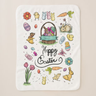 Manta Sherpa Arte Feliz Pascua
