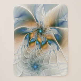 Manta Sherpa Arte fractal de fantasía abstracta y elevada con a