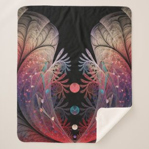 Manta Sherpa Arte fractal de fantasía moderna abstracta Jonglag
