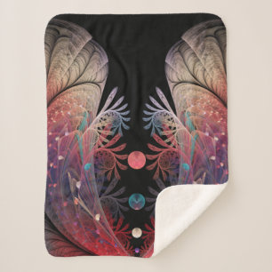 Manta Sherpa Arte fractal de fantasía moderna abstracta Jonglag