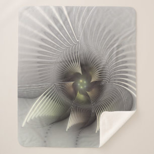 Manta Sherpa Arte fractal de forma 3D abstracta moderna