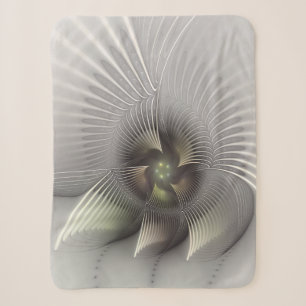 Manta Sherpa Arte fractal de forma 3D abstracta moderna