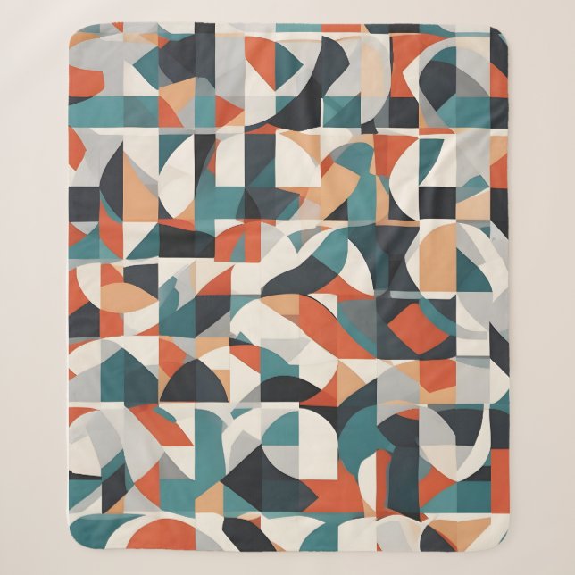 Manta Sherpa Arte moderno abstracto (Anverso)