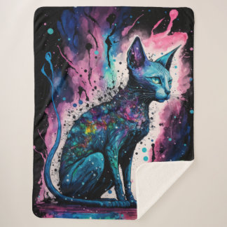 Manta Sherpa Arte original de Sphynx Cat I