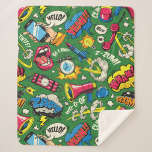 Manta Sherpa Arte pop