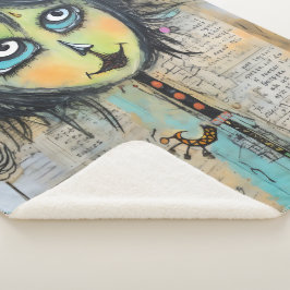 Manta Sherpa ArtLady 5 Encantadora y angustiada
