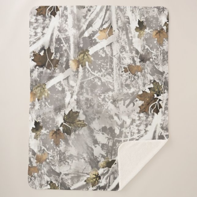 Manta Sherpa Aspecto de camuflaje para cazar en invierno (Anverso)