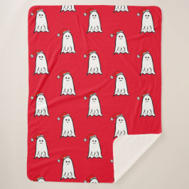 Manta Sherpa Asustados Navidades fantasean con Santa Hat