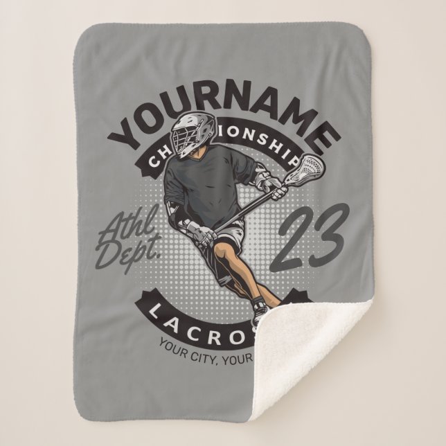 Manta Sherpa Ataque personalizado al equipo deportivo del jugad (Anverso)