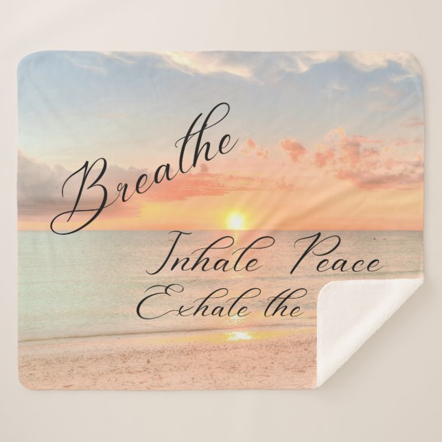 Manta Sherpa Atardecer en la playa Sherpa Blanket (Anverso (horizontal))